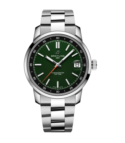 Review Breitling Top Time B31 Steel Green Replica Watch AB3113171L1A1